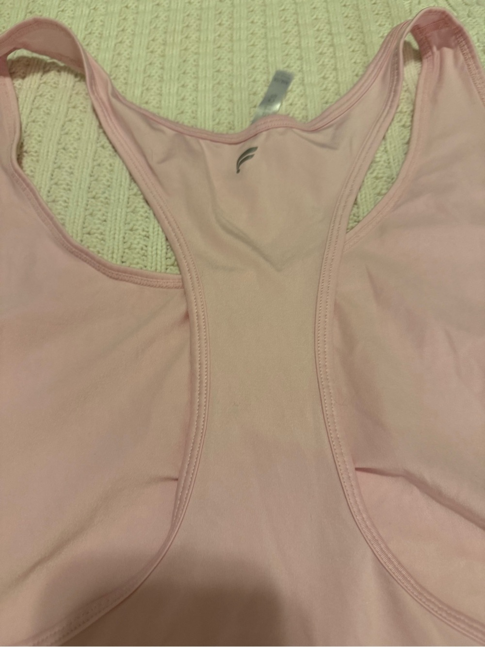 Fabletics Light Pink Racerback Tank Top - Picture 4 of 5